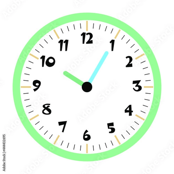 Obraz Clock vector 10:05am or 10:05pm