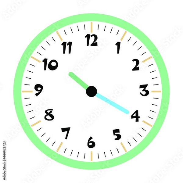 Obraz Clock vector 10:20am or 10:20pm