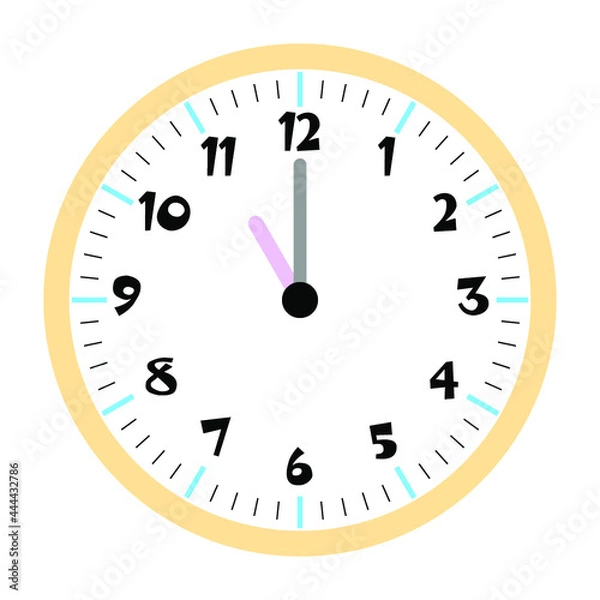 Obraz Clock vector 11:00am or 11:00pm