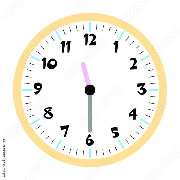 Obraz Clock vector 11:30am or 11:30pm