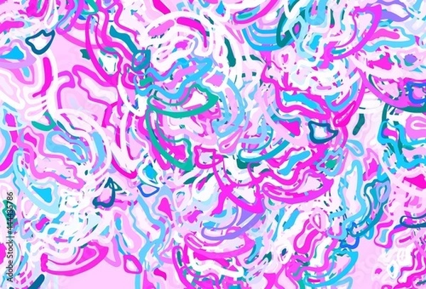 Fototapeta Light Purple, Pink vector backdrop with memphis shapes.