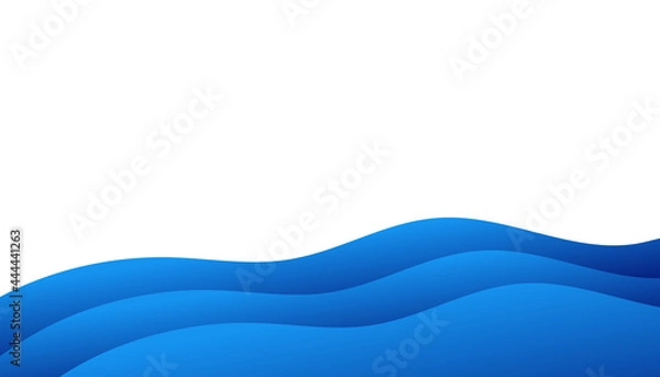 Fototapeta Blue wave background. Corporate or business blue cover design background. Also suitable for brochure, annual report, magazine, poster, business presentation, portfolio, flier, banner, website