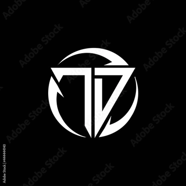 Fototapeta TD logo monogram design template