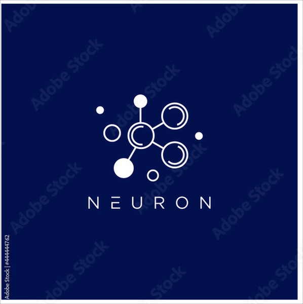 Fototapeta abstract neuron logo design vector template