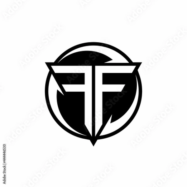Fototapeta FF logo monogram design template