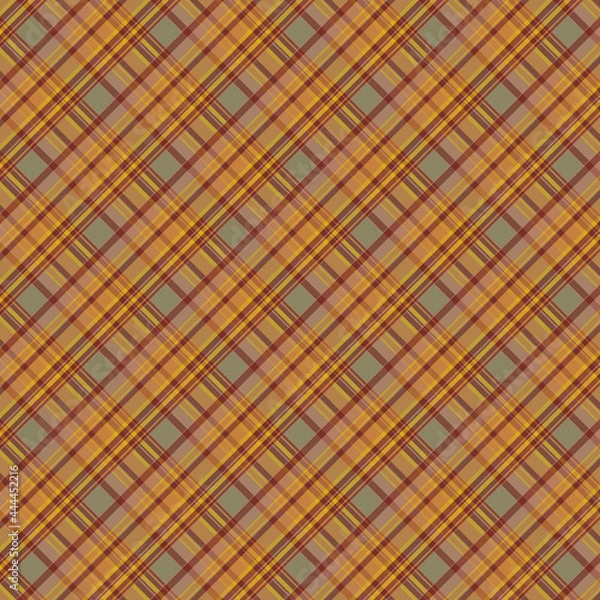 Obraz Seamless tartan plaid pattern background. Fabric texture. Vector.
