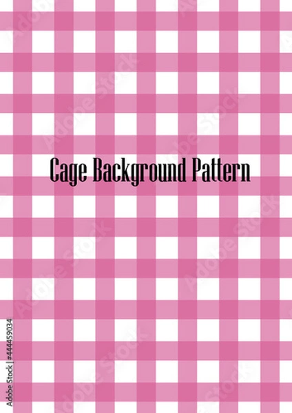 Obraz Cage Background Pattern | Pink and white checkered tablecloth