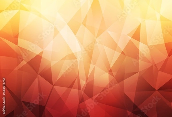 Obraz Light Red, Yellow vector abstract polygonal background.