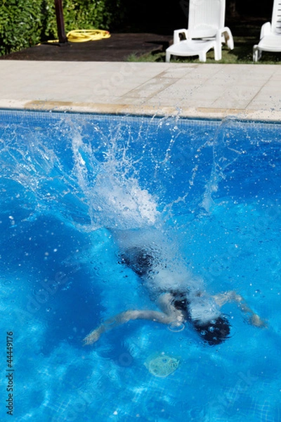 Fototapeta plongeon piscine