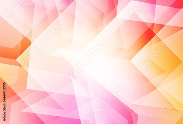 Fototapeta Light Pink, Yellow vector gradient triangles template.