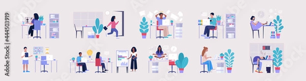 Fototapeta Workflow set