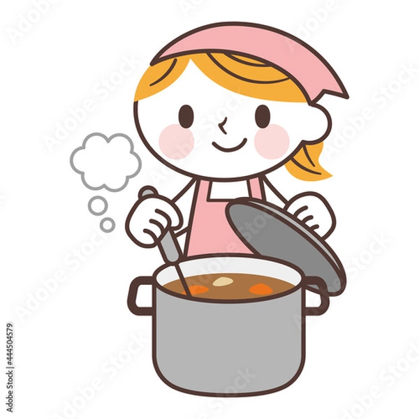 Fototapeta Female cook 給食調理員の女性