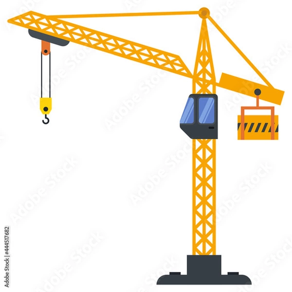 Obraz Tower crane build machine illustration