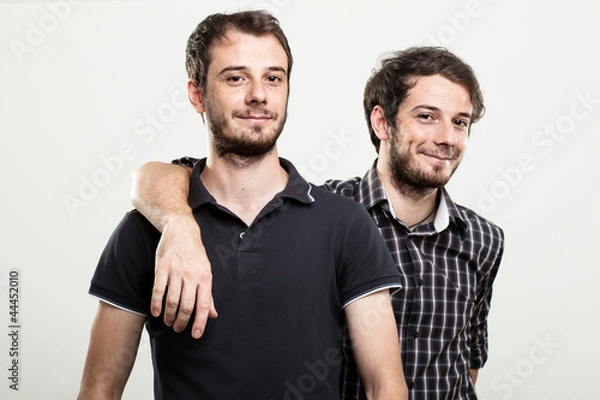 Obraz Two Happy Twins Hugging