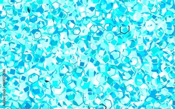 Fototapeta Light Blue, Green vector template in hexagonal style.