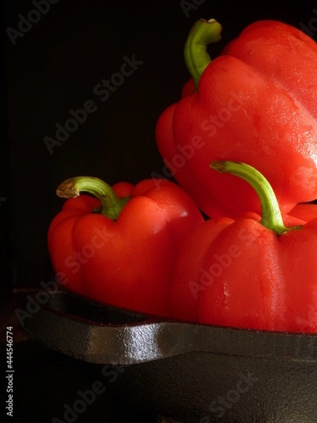 Obraz Bell pepper on a black background