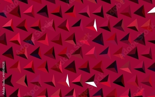 Fototapeta Dark Pink vector texture with triangular style.