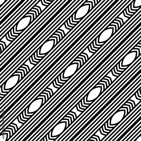 Obraz Design seamless monochrome stripy pattern