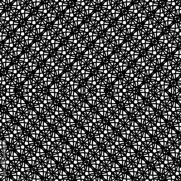 Fototapeta Design seamless monochrome zigzag pattern