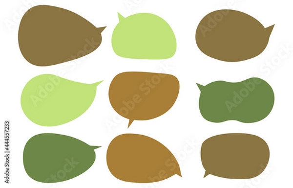 Fototapeta Set speech bubbles on white background. chat box or chat vector doodle message or communication icon Cloud speaking for comics and comics message dialog