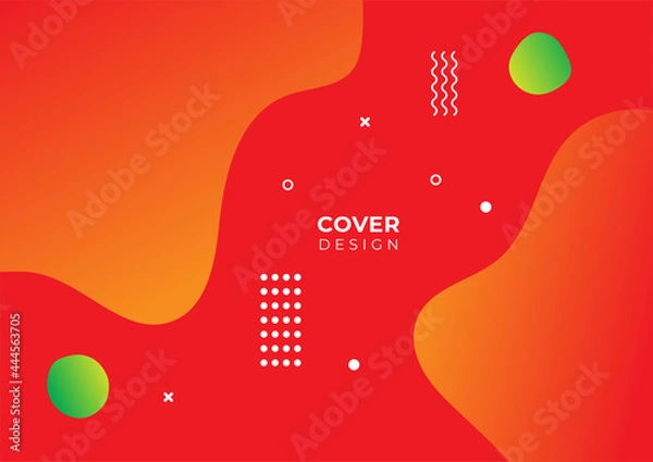 Fototapeta Background Business Book Cover Design Template with Memphis style. Can be adapt to Brochure, Magazine, Poster, Corporate Presentation, Portfolio, Flyer, Banner, Website.