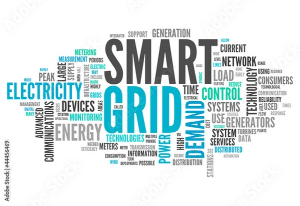 Fototapeta Word Cloud "Smart Grid"
