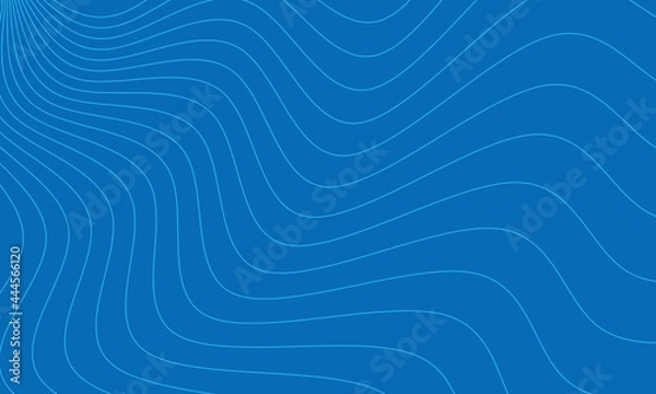 Fototapeta Blue abstract background with wavy thin lines texture pattern