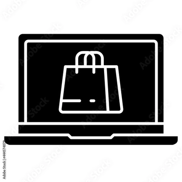 Fototapeta shopping solid icon