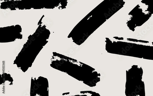 Obraz Vector organic grunge seamless pattern. Abstract background with brush strokes. Hand drawn texture. Modern graphic design.