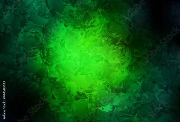 Fototapeta Dark Green vector abstract backdrop with roses, flowers.