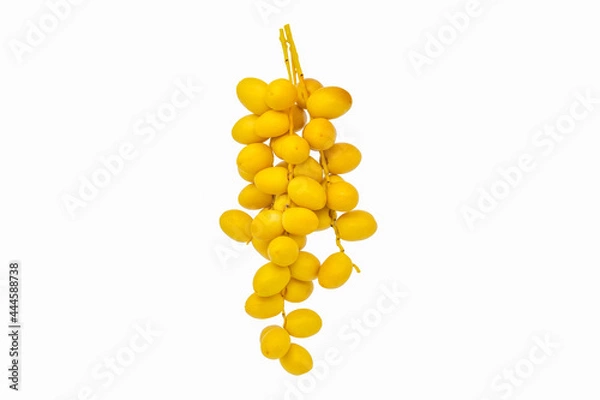 Fototapeta Fresh Date palm fruit isolated on white background.