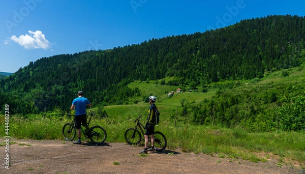 Fototapeta Mountain biking