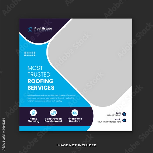 Obraz Roofing Installation Services Instagram Post Design Template