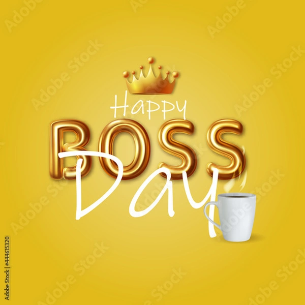 Fototapeta boss day holiday design vector background vector