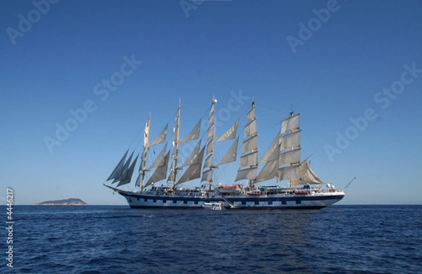 Obraz Royal Clipper at anchor off Ponza, Italy