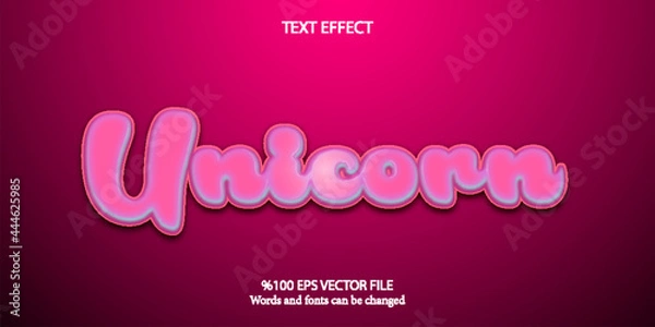 Obraz Elegant and exotic editable text effect: Unicorn