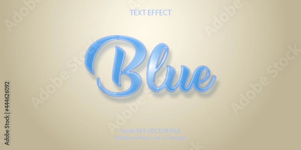 Obraz A nice icy blue editable text effect: Blue