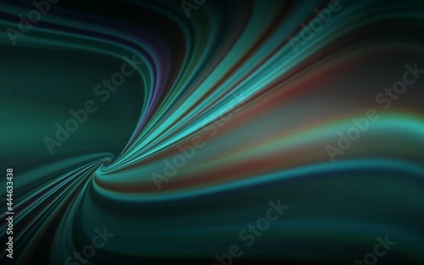 Fototapeta Dark Green vector blurred shine abstract texture.