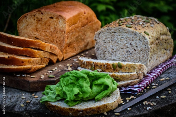 Obraz healthy eating with multigrain bread