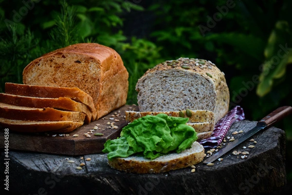 Obraz healthy eating with multigrain bread