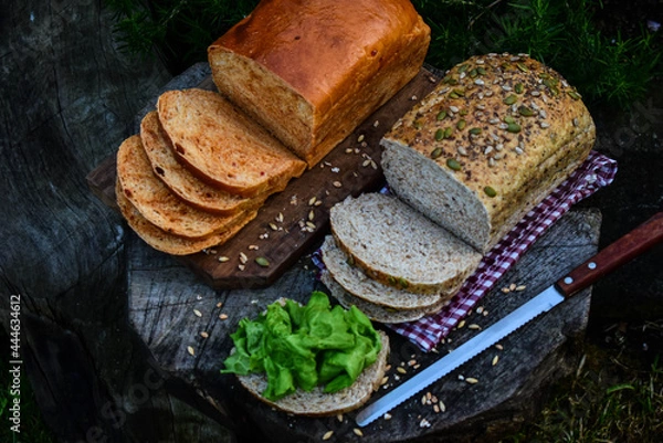 Obraz healthy eating with multigrain bread