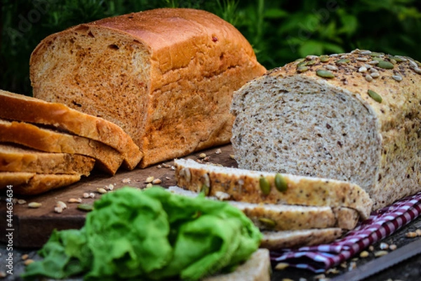 Obraz healthy eating with multigrain bread