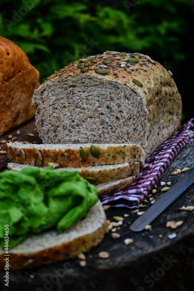 Obraz healthy eating with multigrain bread