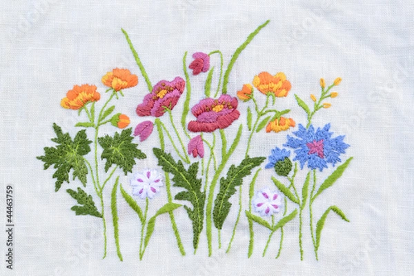 Obraz handmade flower embroidery