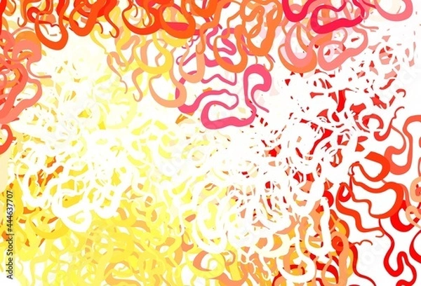 Fototapeta Light Red, Yellow vector texture with abstract forms.