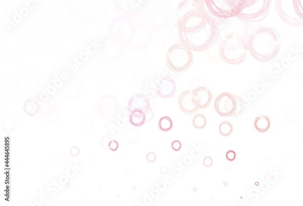 Obraz Light Red vector background with bubbles.