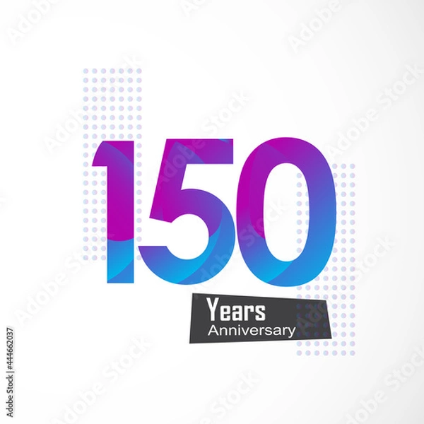Obraz 150 Year Anniversary Logo Vector Template Design Illustration