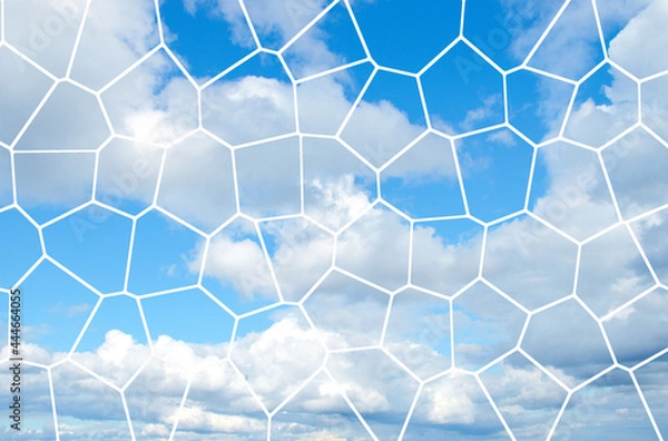 Obraz Mosaic sky. Blue natural background.
