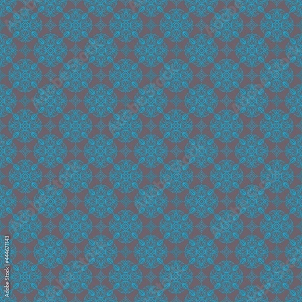 Obraz seamless pattern with blue flowers
