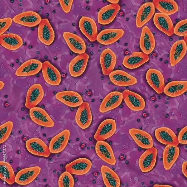 Obraz seamless pattern papaya 